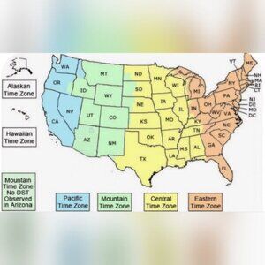 Here is the different time Zones